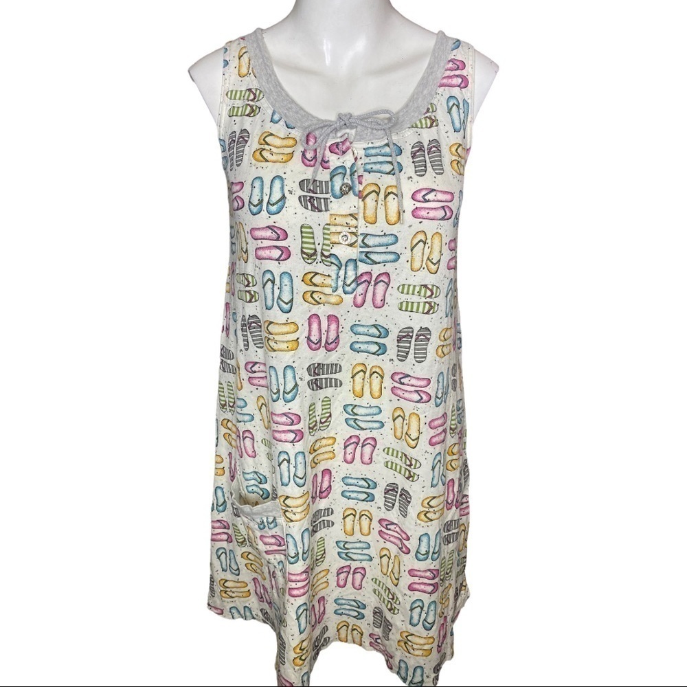 Cuddl Duds Flip Flop Nightgown / Pool Cover-Up Size S